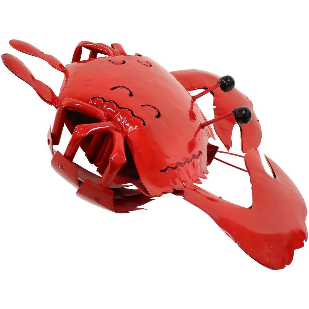 Sunnydaze Decor Sunnydaze 20.25 in. Clawdia the Crab Metal Garden Statue 8 Sunnydaze Decor Sunnydaze 20.25 in. Clawdia the Crab Metal Garden Statue - Image 8