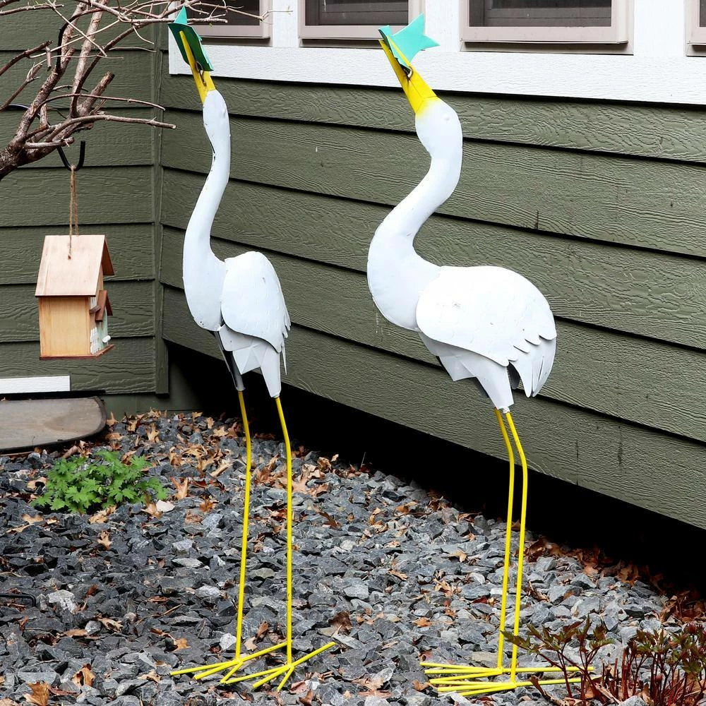 Sunnydaze Decor Sunnydaze Tom and Becky Indoor/Outdoor Crane Garden Statues - (2-Pack) 8 Sunnydaze Decor Sunnydaze Tom and Becky Indoor/Outdoor Crane Garden Statues - (2-Pack) - Image 8