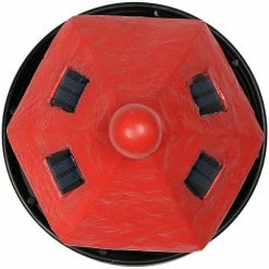 Sunnydaze Decor 36 in. Red Horizontal Stripe Solar LED Garden Statue Lighthouse -Sunnydaze Decor Sales sunnydaze decor garden statues gsi 811 fa 1000