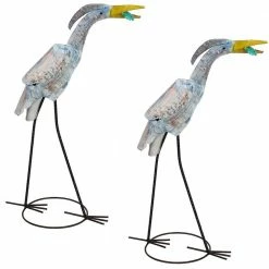 Sunnydaze Decor Sunnydaze Gilligan Crane Metal Garden Statues - (2-Pack)