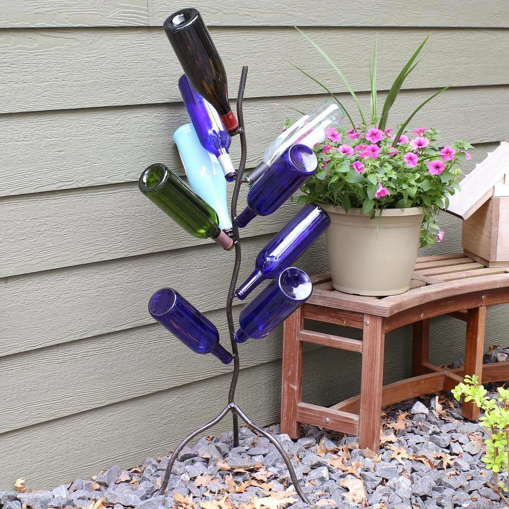 Sunnydaze Decor Sunnydaze Metal Wine Bottle Tree Display Stand Garden Statue 7 Sunnydaze Decor Sunnydaze Metal Wine Bottle Tree Display Stand Garden Statue - Image 7