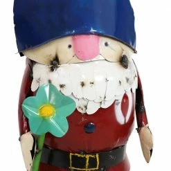 Sunnydaze Decor Sunnydaze 25 in. H Spring Flowers Garden Statue Gnome with Blue Hat -Sunnydaze Decor Sales sunnydaze decor garden statues lci 563 4f 1000