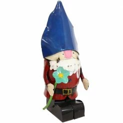 Sunnydaze Decor Sunnydaze 25 in. H Spring Flowers Garden Statue Gnome with Blue Hat