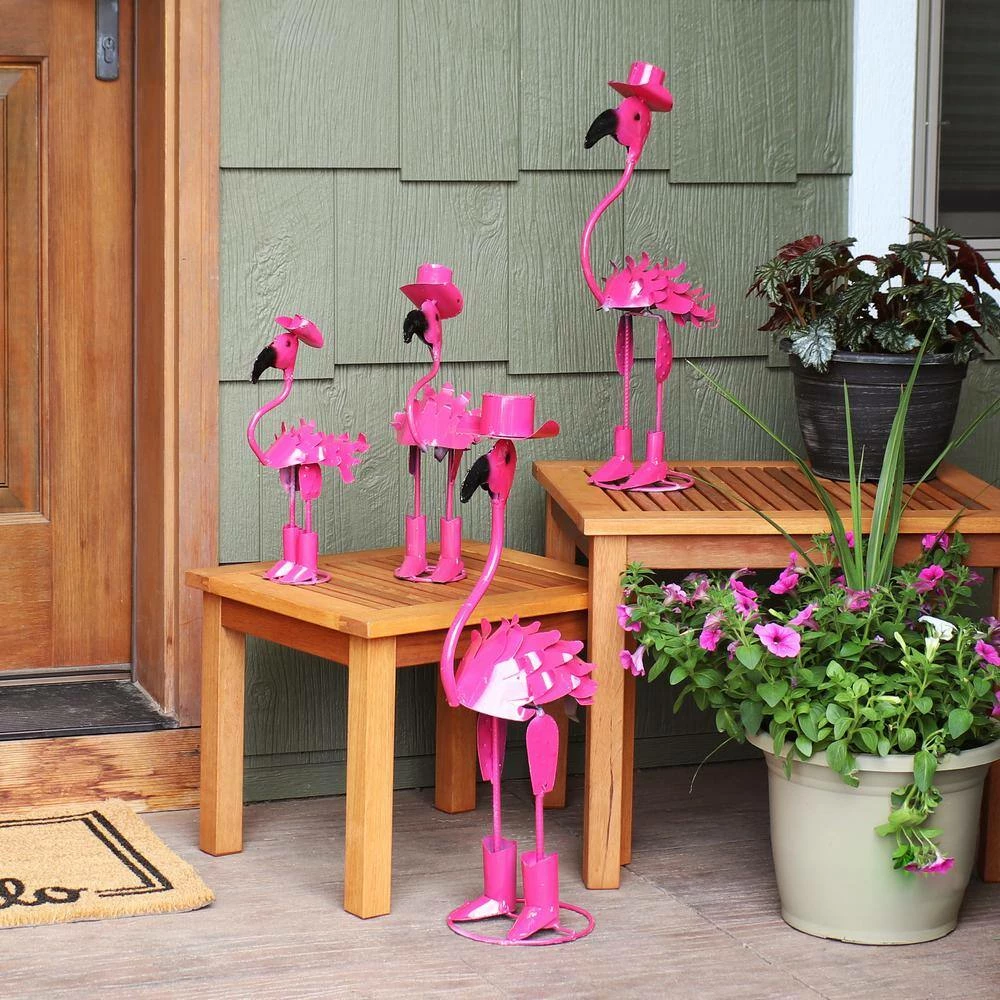 Sunnydaze Decor Sunnydaze Rodeo Flamingo Garden Statues - (4-Pack) 9 Sunnydaze Decor Sunnydaze Rodeo Flamingo Garden Statues - (4-Pack) - Image 9