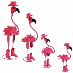 Sunnydaze Decor Sunnydaze Rodeo Flamingo Garden Statues - (4-Pack)