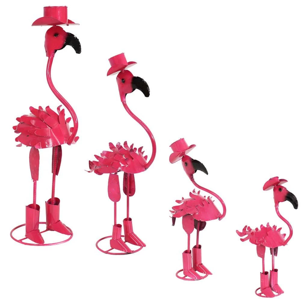 Sunnydaze Decor Sunnydaze Rodeo Flamingo Garden Statues - (4-Pack) 1 Sunnydaze Decor Sunnydaze Rodeo Flamingo Garden Statues - (4-Pack)