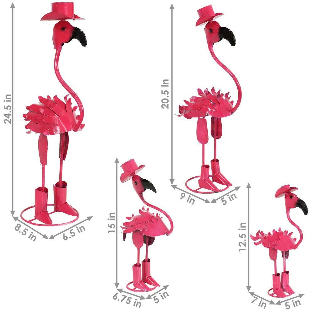 Sunnydaze Decor Sunnydaze Rodeo Flamingo Garden Statues - (4-Pack) 3 Sunnydaze Decor Sunnydaze Rodeo Flamingo Garden Statues - (4-Pack) - Image 3