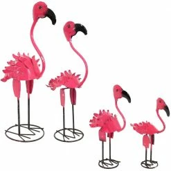 Sunnydaze Decor Sunnydaze Flamingo Family Fiesta Garden Statues (4-Pack)