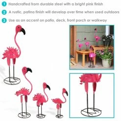 Sunnydaze Decor Sunnydaze Flamingo Family Fiesta Garden Statues (4-Pack) 14 Sunnydaze Decor Sunnydaze Flamingo Family Fiesta Garden Statues (4-Pack) -Sunnydaze Decor Sales sunnydaze decor garden statues lci 617 76 1000