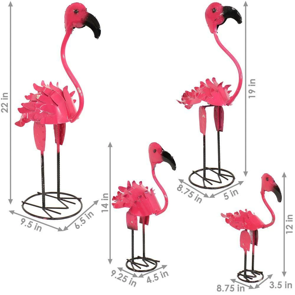 Sunnydaze Decor Sunnydaze Flamingo Family Fiesta Garden Statues (4-Pack) 2 Sunnydaze Decor Sunnydaze Flamingo Family Fiesta Garden Statues (4-Pack) - Image 2