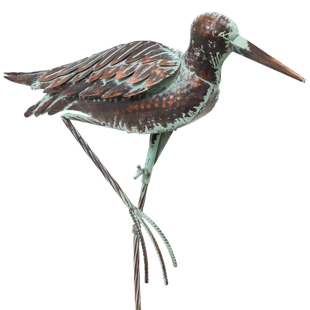 Sunnydaze Decor Patina Crane Metal Garden Statue (Set of 2) 5 Sunnydaze Decor Patina Crane Metal Garden Statue (Set of 2) - Image 5