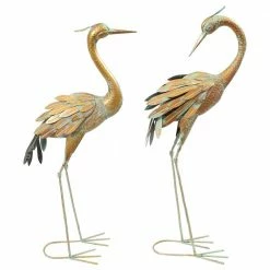 Sunnydaze Decor Golden Crane Metal Garden Statue (Set of 2) -Sunnydaze Decor Sales sunnydaze decor garden statues xca 122 fa 1000