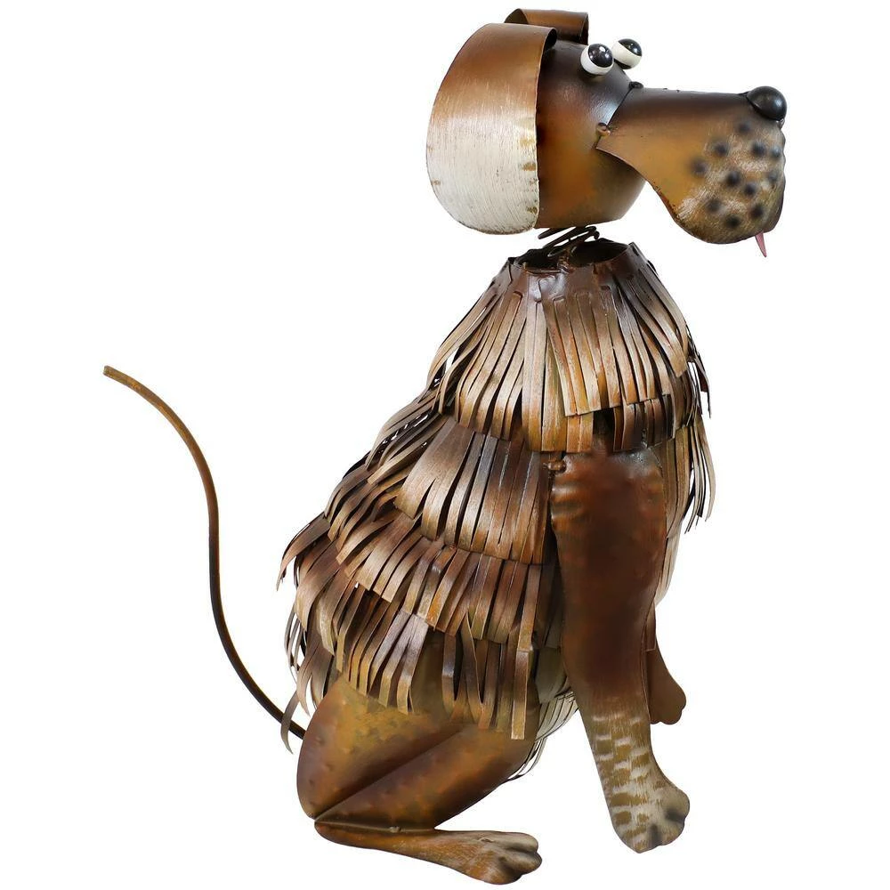 Sunnydaze Decor Sitting Dog Metal Outdoor Garden Statue 7 Sunnydaze Decor Sitting Dog Metal Outdoor Garden Statue - Image 7