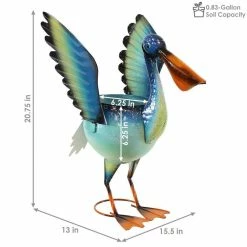 Sunnydaze Decor Pierre the Flying Pelican Metal Statue 14 Sunnydaze Decor Pierre the Flying Pelican Metal Statue -Sunnydaze Decor Sales sunnydaze decor garden statues xca 248 1f 1000