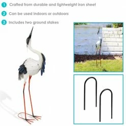 Sunnydaze Decor Craig the Crane Metal Statue -Sunnydaze Decor Sales sunnydaze decor garden statues xca 255 fa 1000