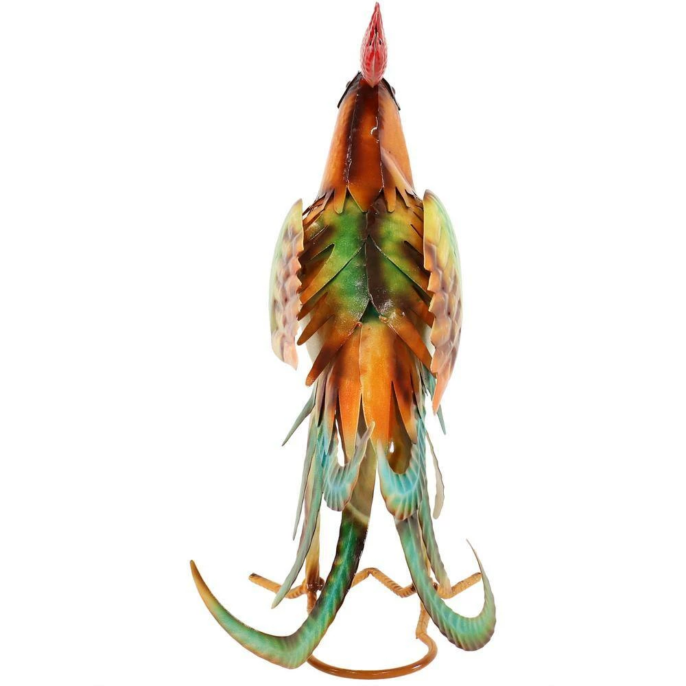 Sunnydaze Decor Romeo the Rooster Metal Statue 9 Sunnydaze Decor Romeo the Rooster Metal Statue - Image 9