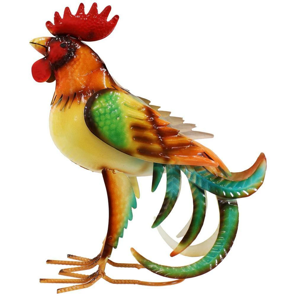 Sunnydaze Decor Romeo the Rooster Metal Statue 8 Sunnydaze Decor Romeo the Rooster Metal Statue - Image 8