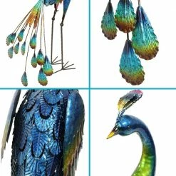 Sunnydaze Decor Peacock Metal Outdoor Garden Statue (Set of 2) -Sunnydaze Decor Sales sunnydaze decor garden statues xca 383 2pk 76 1000