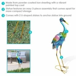 Sunnydaze Decor Crane Metal Outdoor Garden Statue (Set of 2) 15 Sunnydaze Decor Crane Metal Outdoor Garden Statue (Set of 2) -Sunnydaze Decor Sales sunnydaze decor garden statues xca 390 2pk 1f 1000