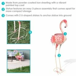 Sunnydaze Decor Flamingo Metal Outdoor Garden Statue (Set of 2) -Sunnydaze Decor Sales sunnydaze decor garden statues xca 406 2pk 4f 1000