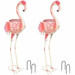 Sunnydaze Decor Flamingo Metal Outdoor Garden Statue (Set of 2) -Sunnydaze Decor Sales sunnydaze decor garden statues xca 406 2pk d4 1000
