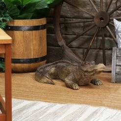 Sunnydaze Decor 14 in. Addison the Adventurous Alligator Polystone Garden Statue -Sunnydaze Decor Sales sunnydaze decor garden statues xca 571 31 1000
