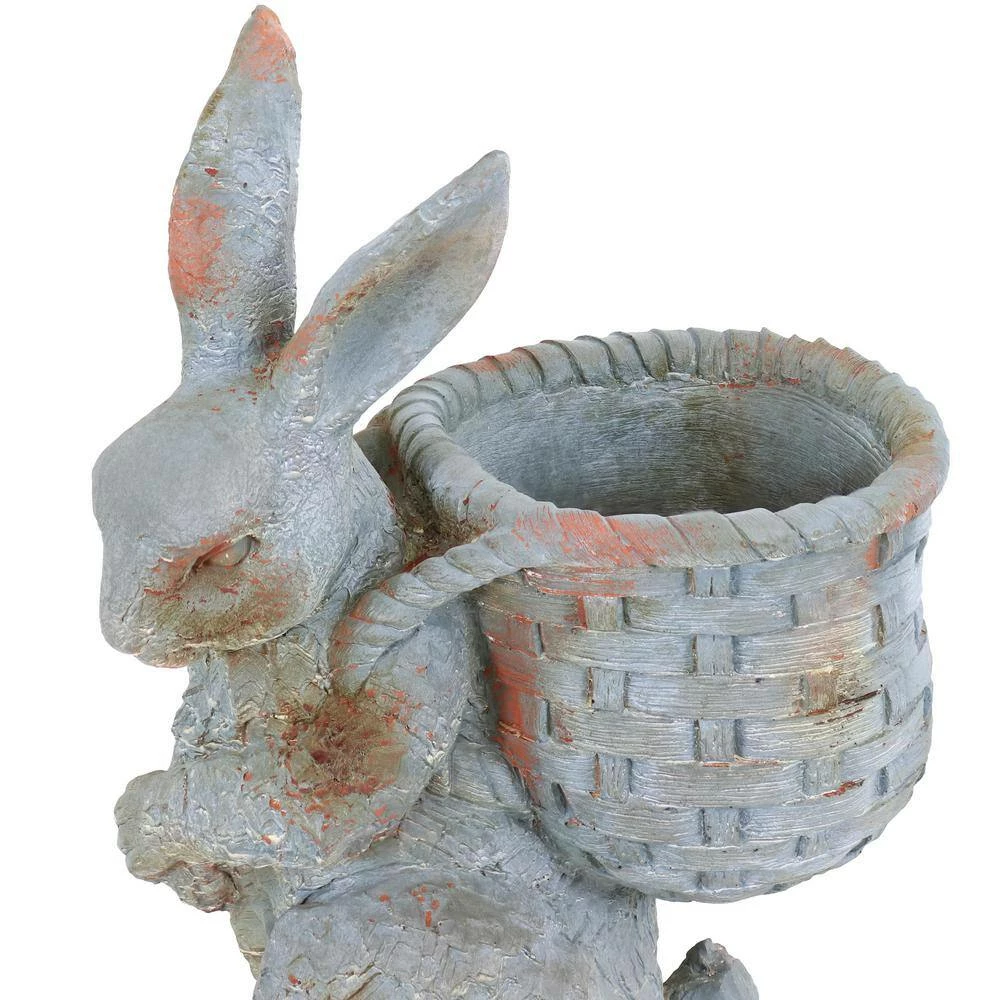 Sunnydaze Decor 17 in. Roman the Carrot Collector Rabbit Garden Statue 5 Sunnydaze Decor 17 in. Roman the Carrot Collector Rabbit Garden Statue - Image 5