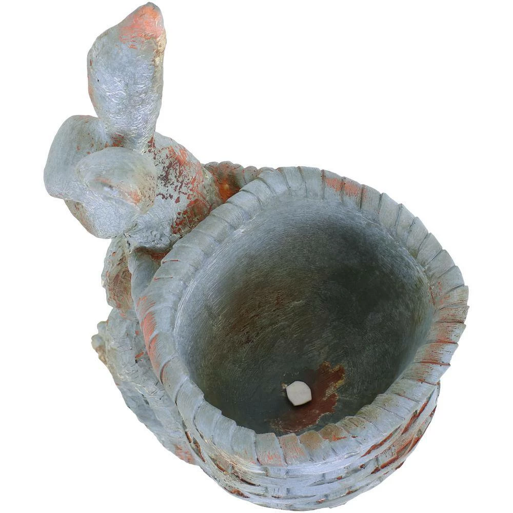 Sunnydaze Decor 17 in. Roman the Carrot Collector Rabbit Garden Statue 6 Sunnydaze Decor 17 in. Roman the Carrot Collector Rabbit Garden Statue - Image 6