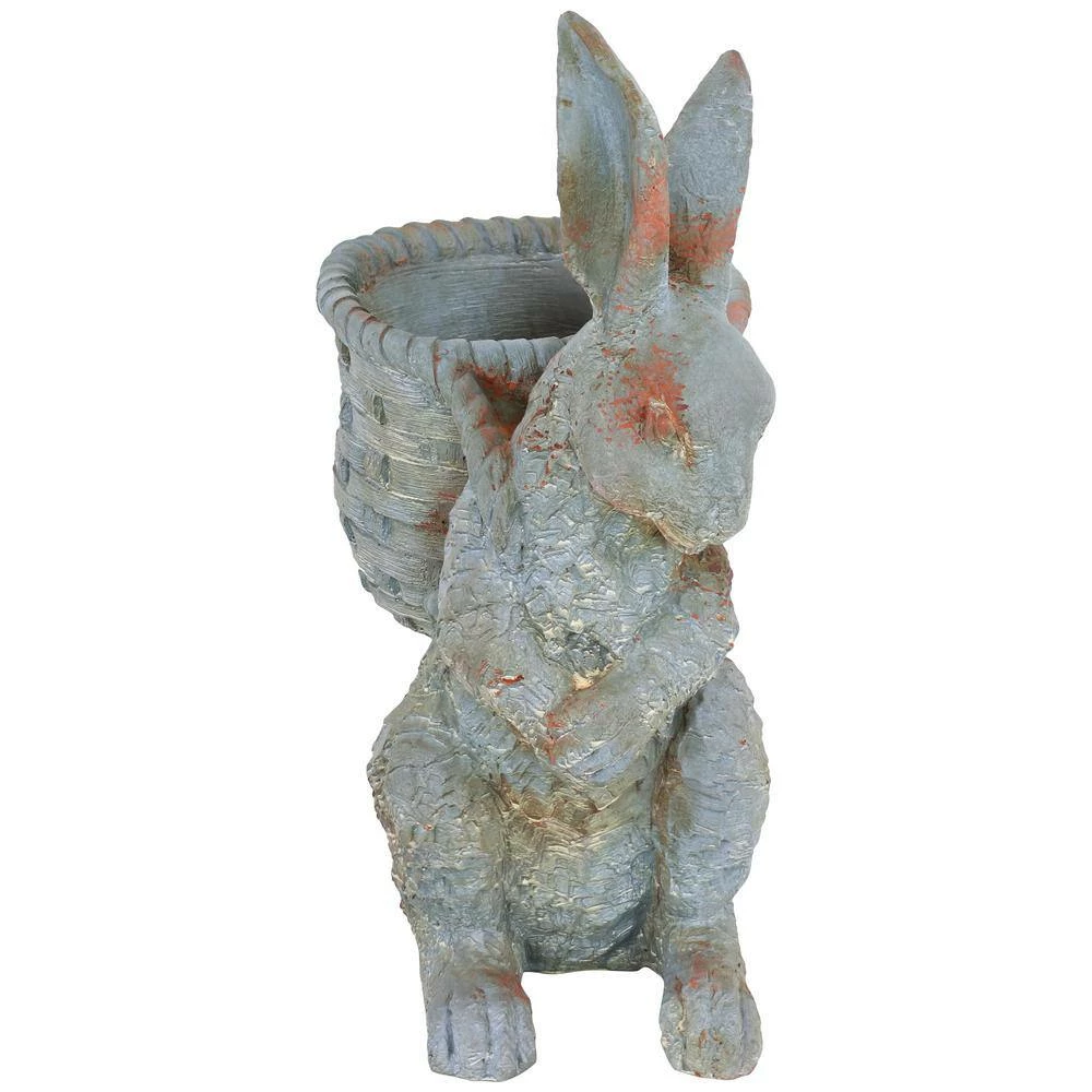 Sunnydaze Decor 17 in. Roman the Carrot Collector Rabbit Garden Statue 3 Sunnydaze Decor 17 in. Roman the Carrot Collector Rabbit Garden Statue - Image 3