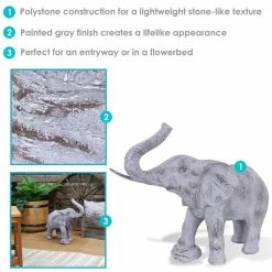 Sunnydaze Decor 18.5 in. Elijah the Excellent Elephant Garden Statue -Sunnydaze Decor Sales sunnydaze decor garden statues xca 656 4f 1000