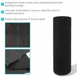 Sunnydaze Decor 3 ft. x 250 ft. UV Resistant 5.8 oz. Polypropylene Landscape Fabric -Sunnydaze Decor Sales sunnydaze decor landscape fabric wgs 274 76 1000