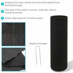 Sunnydaze Decor Polypropylene Landscape Fabric - 30 Garden Staples - 4 ft. x 100 ft. -Sunnydaze Decor Sales sunnydaze decor landscape fabric wgs 304 76 1000