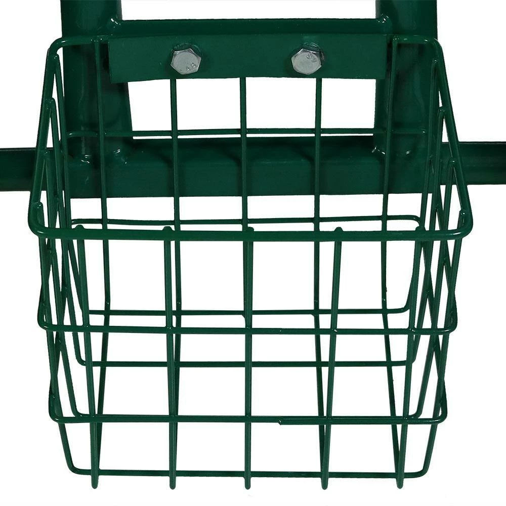 Sunnydaze Decor Green Steel Rolling Garden Cart with Steering Handle, Swivel Seat and Basket 5 Sunnydaze Decor Green Steel Rolling Garden Cart with Steering Handle, Swivel Seat and Basket - Image 5