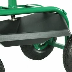 Sunnydaze Decor Green Steel Rolling Garden Cart with 360-Degree Swivel Seat and Tray 12 Sunnydaze Decor Green Steel Rolling Garden Cart with 360-Degree Swivel Seat and Tray -Sunnydaze Decor Sales sunnydaze decor planter caddies qh rc960 gn 4f 1000