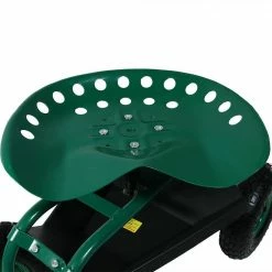 Sunnydaze Decor Green Steel Rolling Garden Cart with Steering Handle, Seat and Tray 13 Sunnydaze Decor Green Steel Rolling Garden Cart with Steering Handle, Seat and Tray -Sunnydaze Decor Sales sunnydaze decor planter caddies qh rcp028 gn 1f 1000