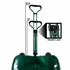 Sunnydaze Decor Green Steel Rolling Garden Cart with Steering Handle, Seat and Tray 11 Sunnydaze Decor Green Steel Rolling Garden Cart with Steering Handle, Seat and Tray -Sunnydaze Decor Sales sunnydaze decor planter caddies qh rcp028 gn c3 1000