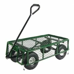 Sunnydaze Decor Green Heavy-Duty Steel Collapsible Log Cart -Sunnydaze Decor Sales sunnydaze decor planter caddies qh slc909 gn 4f 1000