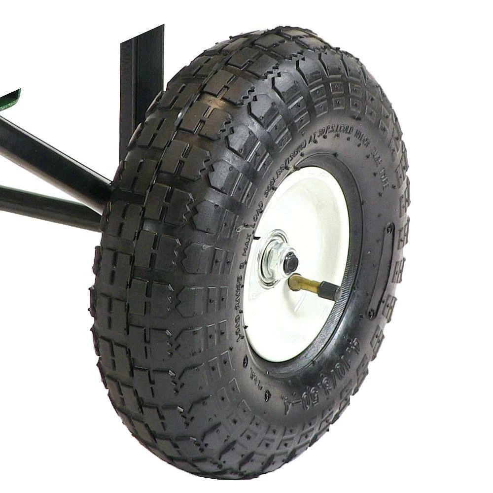 Sunnydaze Decor Yellow Steel Utility Cart with Removable Folding Sides 7 Sunnydaze Decor Yellow Steel Utility Cart with Removable Folding Sides - Image 7