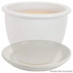 Sunnydaze Decor 2 Sunnydaze 12 in. Pearl Ceramic Planter Saucers 16 Sunnydaze Decor 2 Sunnydaze 12 in. Pearl Ceramic Planter Saucers -Sunnydaze Decor Sales sunnydaze decor planter saucers ap 012 fa 1000