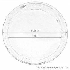 Sunnydaze Decor 14.25 in. Gray Ceramic Planter Saucer (Set of 2) -Sunnydaze Decor Sales sunnydaze decor planter saucers ap 237 4f 1000