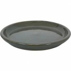 Sunnydaze Decor 12 in. Gray Ceramic Planter Saucer (Set of 4) -Sunnydaze Decor Sales sunnydaze decor planter saucers ap 237 4pk 44 1000