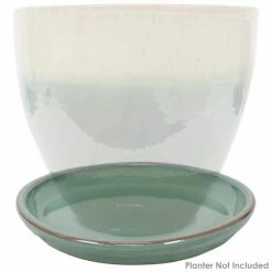 Sunnydaze Decor 14.25 in. Seafoam Ceramic Planter Saucer (Set of 2) -Sunnydaze Decor Sales sunnydaze decor planter saucers ap 251 fa 1000