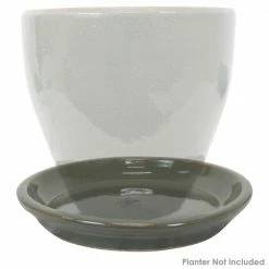 Sunnydaze Decor 11.75 in. Gray Ceramic Planter Saucer (Set of 2) -Sunnydaze Decor Sales sunnydaze decor planter saucers ap 275 fa 1000