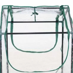Sunnydaze Decor Sunnydaze 2 ft. x 2 ft. x 3 ft. - Steel and PVC - Clear - Raised Garden Bed and Greenhouse -Sunnydaze Decor Sales sunnydaze decor portable greenhouses hb 845 44 1000