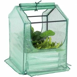 Sunnydaze Decor Sunnydaze 2 ft. x 2 ft. x 3 ft. - Steel and Polyethylene - Green - Raised Garden Bed and Greenhouse 12 Sunnydaze Decor Sunnydaze 2 ft. x 2 ft. x 3 ft. - Steel and Polyethylene - Green - Raised Garden Bed and Greenhouse -Sunnydaze Decor Sales sunnydaze decor portable greenhouses hb 869 1f 1000