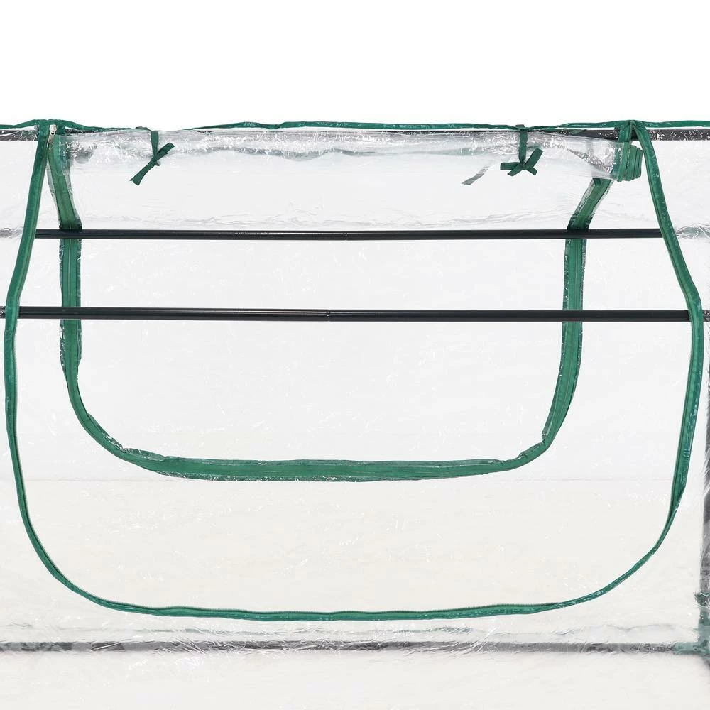 Sunnydaze Decor Sunnydaze 4 ft. x 2 ft. x 3 ft. - Steel and PVC - Clear - Raised Garden Bed and Greenhouse Kit 4 Sunnydaze Decor Sunnydaze 4 ft. x 2 ft. x 3 ft. - Steel and PVC - Clear - Raised Garden Bed and Greenhouse Kit - Image 4