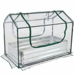 Sunnydaze Decor Sunnydaze 4 ft. x 2 ft. x 3 ft. - Steel and PVC - Clear - Raised Garden Bed and Greenhouse Kit 10 Sunnydaze Decor Sunnydaze 4 ft. x 2 ft. x 3 ft. - Steel and PVC - Clear - Raised Garden Bed and Greenhouse Kit -Sunnydaze Decor Sales sunnydaze decor portable greenhouses hb 883 44 1000
