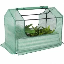 Sunnydaze Decor 4 ft. x 2 ft. x 3 ft. - Sunnydaze Raised Garden Bed and Greenhouse Kit - Steel and Polyethylene - Green - Greenhouse -Sunnydaze Decor Sales sunnydaze decor portable greenhouses hb 913 4f 1000