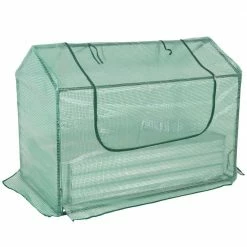 Sunnydaze Decor 4 ft. x 2 ft. x 3 ft. - Sunnydaze Raised Garden Bed and Greenhouse Kit - Steel and Polyethylene - Green - Greenhouse -Sunnydaze Decor Sales sunnydaze decor portable greenhouses hb 913 fa 1000