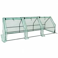 Sunnydaze Decor Sunnydaze 2 ft. x 8 ft. Green Seedling Cloche Mini Greenhouse with Zippered Doors